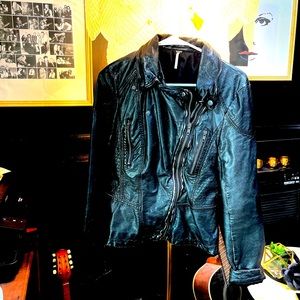 Free People Vegan Leather Jacket size 8